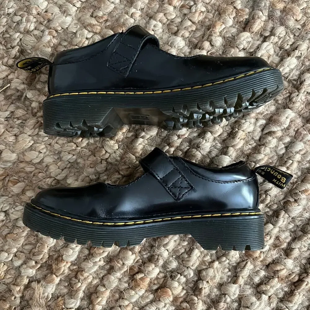 Dr. Martens Junior Mary Jane Buckle Shoes Black – Big Kids US 1 (EU 32)